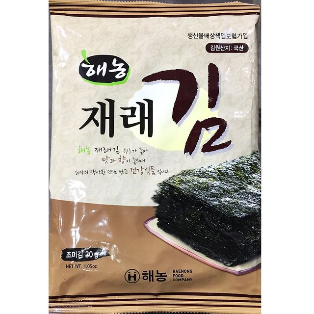 해농 조미 재래 전장김 30g X20 전장김 조미김 건어물