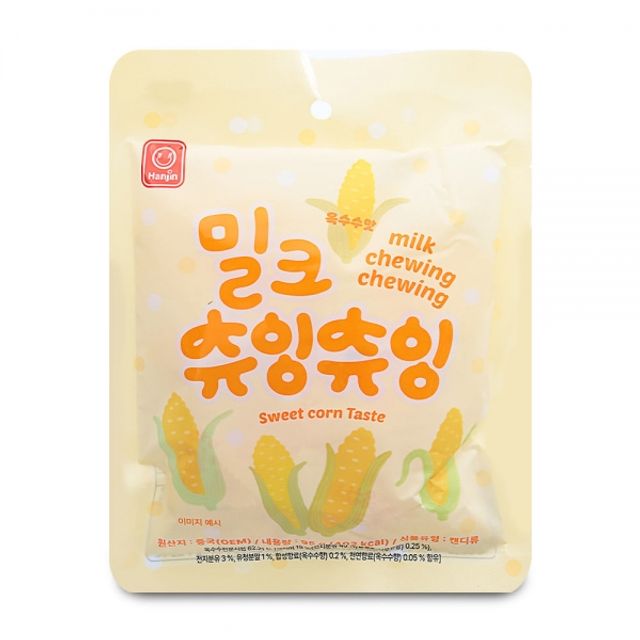 옥수수맛 우유 츄잉캔디 95g - 고소한 낱개포장 탕비실 간식