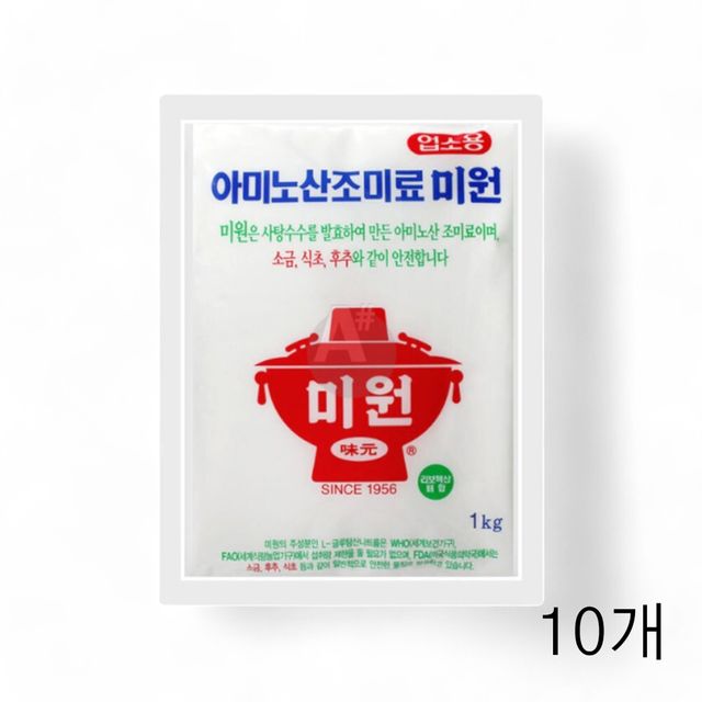 대상 미원 L-글루타민산나트륨 발효조미료 1kg X10개