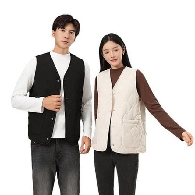 경량 남성 솜 패딩 조끼 브이넥 남성 이너 패딩 조끼
