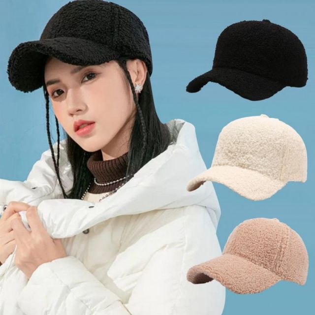 겨울 여성 양털 볼캡 퍼 모자 겨울나들이
