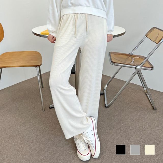 여자바지 배기 밴딩바지 코디 신상 스판 면 여성바지
