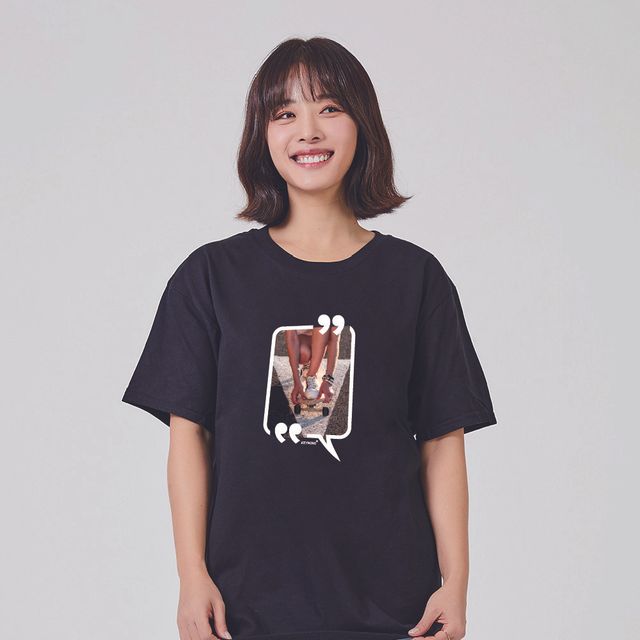 키밍 스케이트보드 스포츠 캐주얼 반팔티 귀여운 면 티