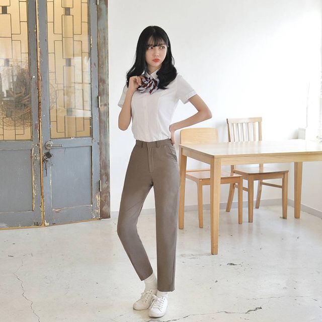TBZ 교복몰 (하복) 코코아 교복바지(여자) 교복 학생복