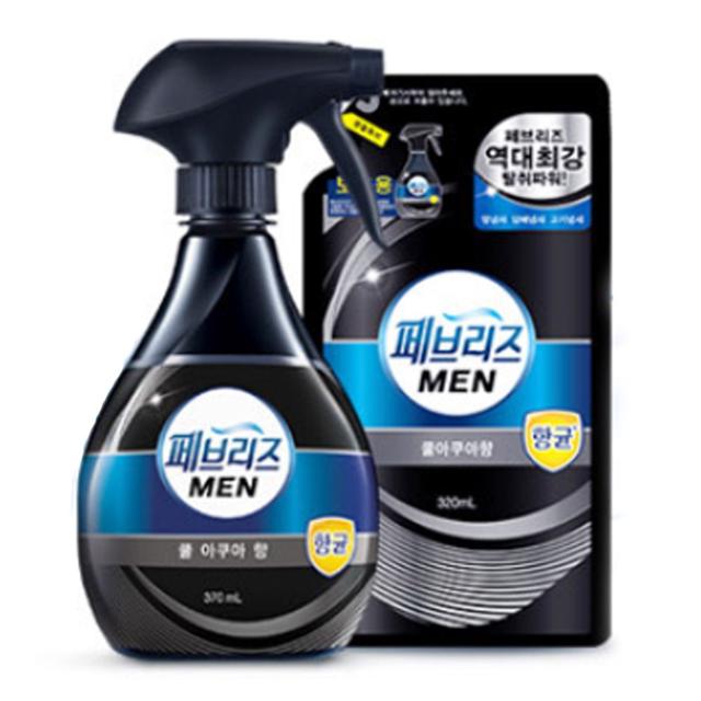 페브리즈맨 5대냄새 쿨아쿠아향 본품 및 리필 세트