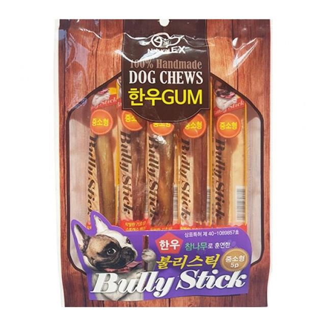 개껌 불리스틱 중소형 5개입 반려견 오래 씹는 간식