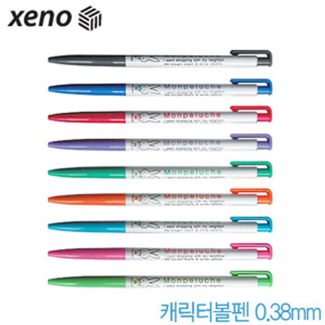 제노 캐릭터볼펜 0.38mm 1타 12개입