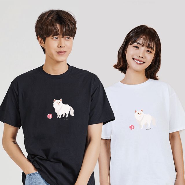 키밍 cat 집사 장난감 예쁜반팔티셔츠 라운드넥