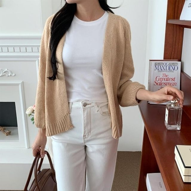 여자 오픈 기본 아우터 데일리 롱가디건 카디건 롱