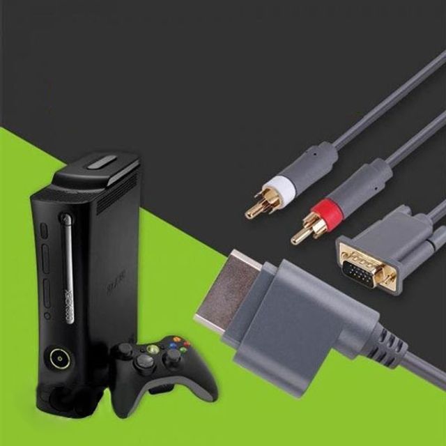 coms 게임기 AV 케이블 Xbox 360용 1.8M VGA 2RCA