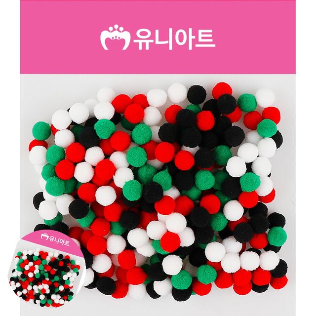 털방울 만들기솜 솜사탕 퐁퐁이 15mm 크리스마스