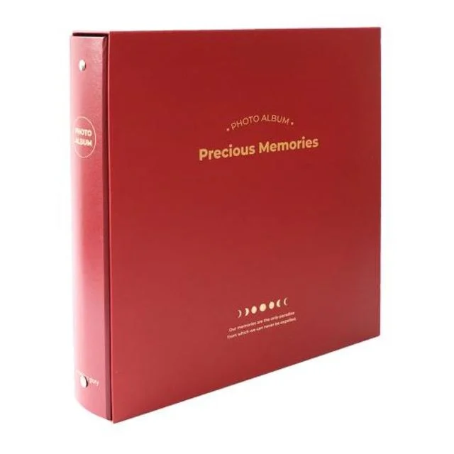 모닝글로리 4R 접착식 앨범 40매 레드 바인더형