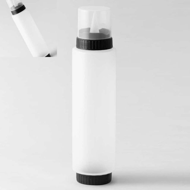 잘라쓰는 실리콘노즐 소스통 710ml 원형소스통 소스용기 업소용소스병 기름병