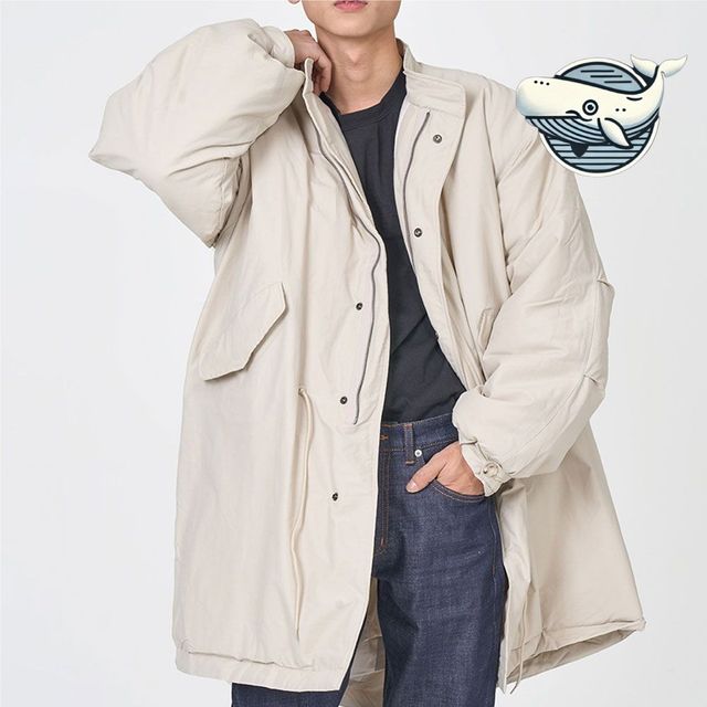 넉넉한 오버핏 야상 롱패딩 겨울 아우터