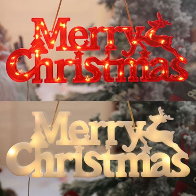 Merry Christmas LED 글자 전구 조명 트리 벽면 장식