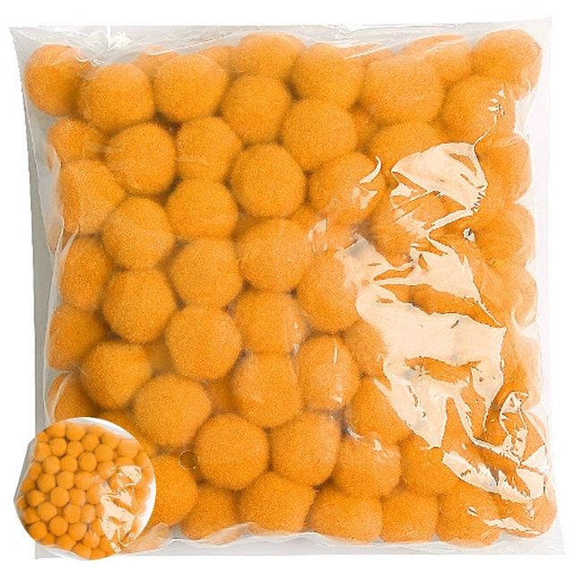 모루인형 만들기 털방울 퐁퐁, 30mm 주황 미술놀이