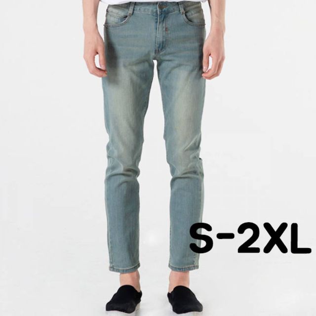 TBZ JJM-SS101 남자빅사이즈워싱일자스판청바지 S-2XL