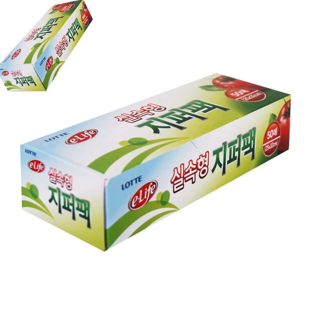 롯데 지퍼백 실속형 25x32x50매 실리콘지퍼백 지퍼백실속형 지퍼락 슬라이드지퍼백