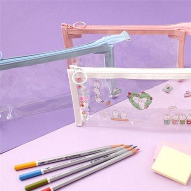 코스메틱 pvc 투명 파우치 다용도 방수 메이크업 파우치 휴대용 대용량
