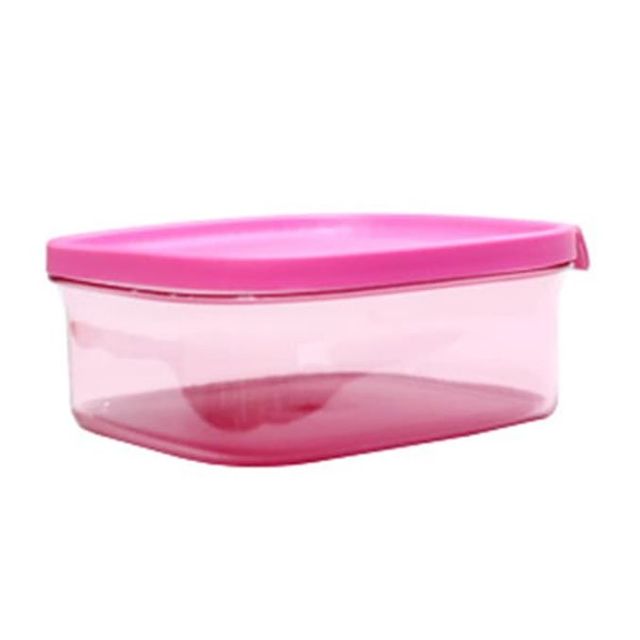 타파웨어 사각 밀폐용기 플라스틱 반찬통 음식 보관 용기 825mL 핑크