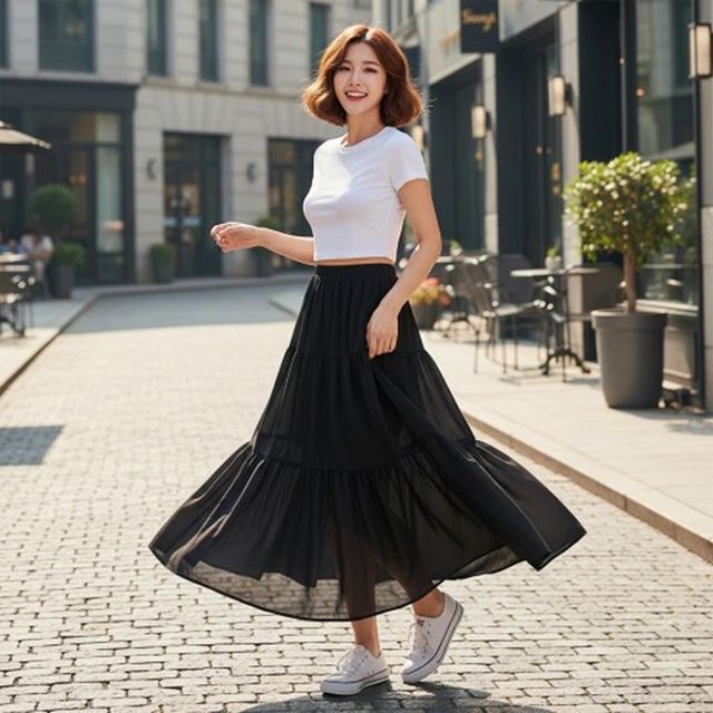 30대 캐쥬얼스커트 롱스커트 프릴스커트 정장스커트