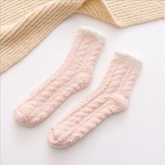포근한 수면 양말 뽀송이 겨울 양말 데일리 여성 방한