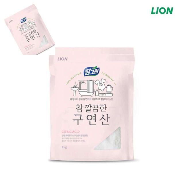 참그린 참 깔끔한 구연산 1kg 1ea 싱크대세제 화장실세정제 주방용세제 물때세제