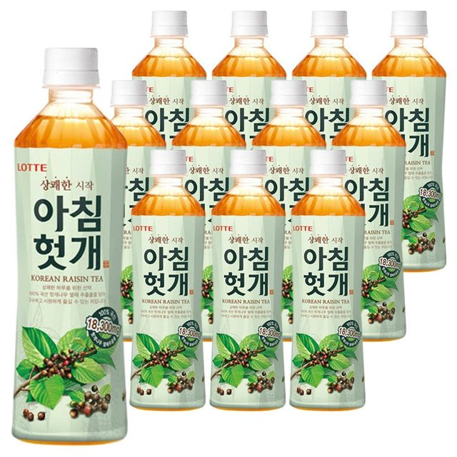 롯데 아침헛개 500ml x 12PET - 간편한 아침 건강 음료