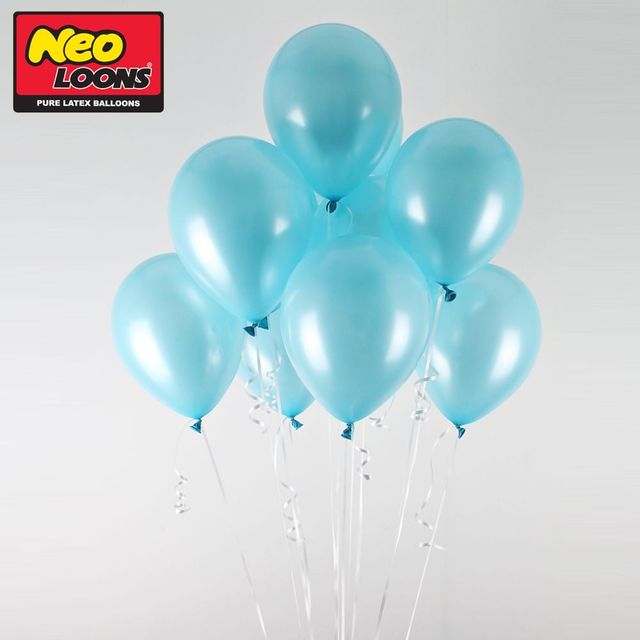 라운드풍선 펄라이트블루 30cm 100개입, 생일 파티 장식