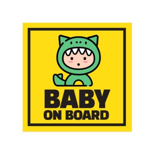 차량용자석스티커(green baby 정사각형 150x150)