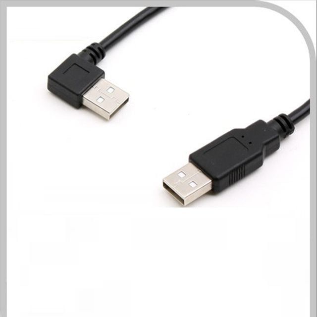 USB Type A 2.0 케이블 30cm 좌향꺾임 꺽임 데이터