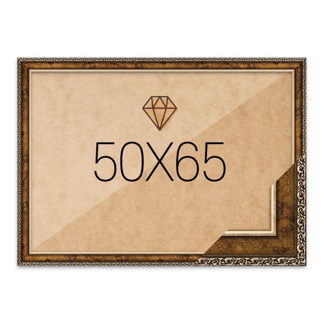 보석십자수액자 50x65 고급형 슬림 앤틱골드