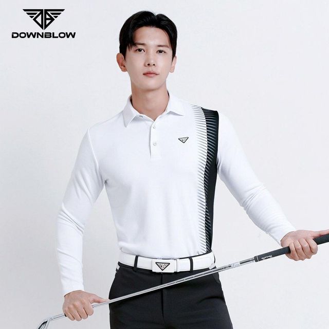 다운블로우 DBFWTWH 6105M FW 남성 골프 사선 카라넥 상의 골프티셔츠