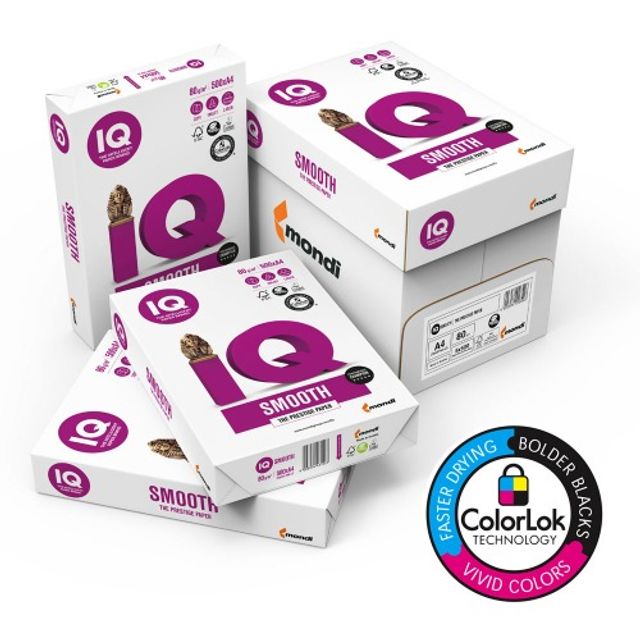 (re)몬디 IQ SMOOTH 복사용지 A4용지 90G 2500매 ColorLok 높은평활도 정밀평탄도 탄소중립 카피어랜드