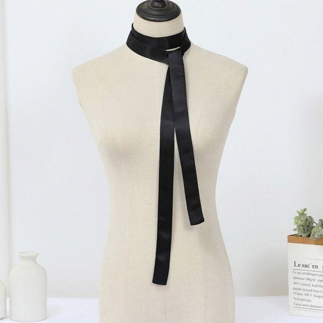 슬림 디자인 롱 넥타이 스카프 긴 타이 머플러