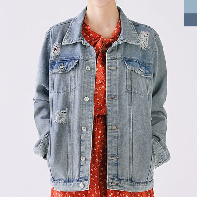 여성 봄가을 의류 청자켓 데님 자켓 데일리 패션 웨어