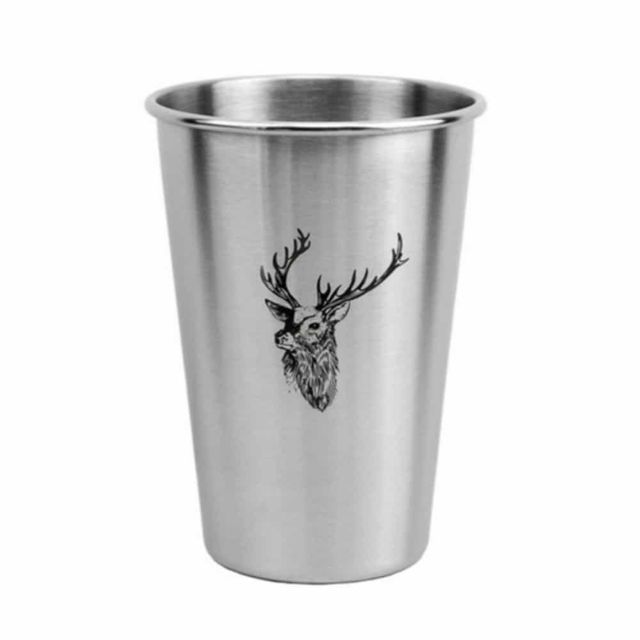스텐레스컵 등산스텐컵 스텐 컵 500ml 실버