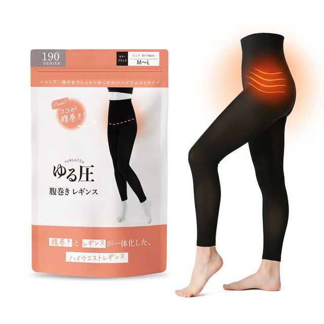 일본 직수입 190데니아 복대형 웜 레깅스