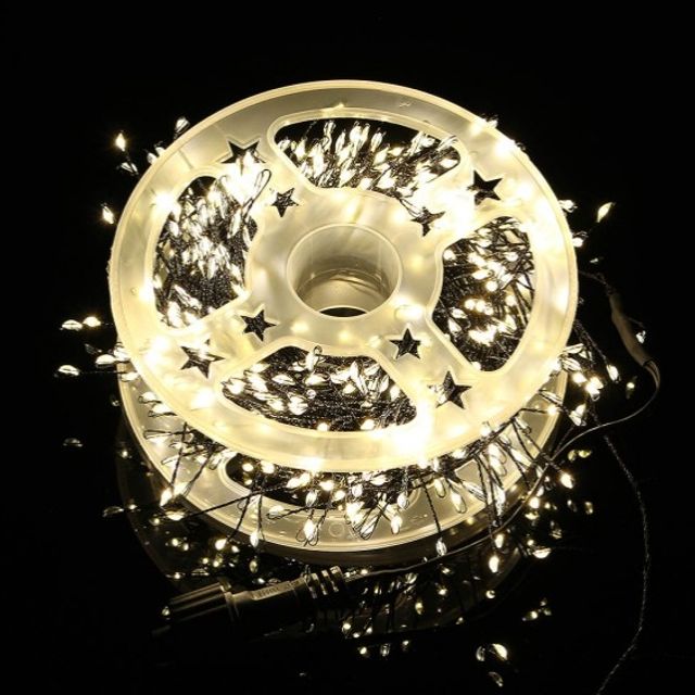 웜색 LED 지니전구, 검정선 12.5m 인테리어 조명