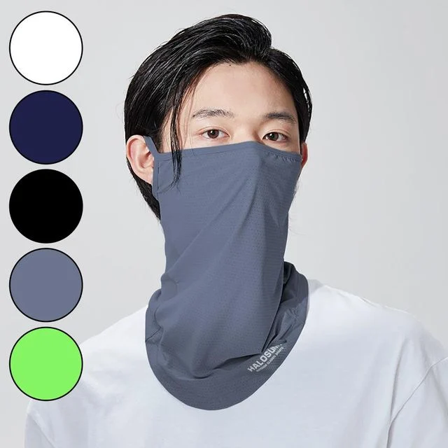 쿨마스크 메쉬스카프 여름스카프 쿨바라클라바 화이트 블랙 미스트블루 네온그린