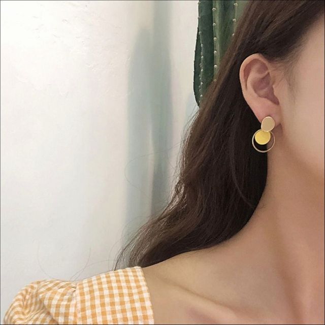 귀걸이 여자 데일리 원형 이어링 실버925 심플 패션