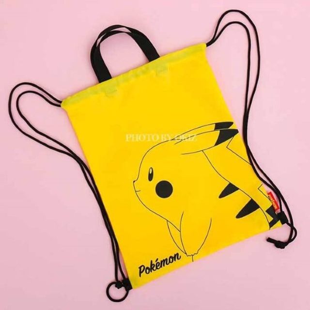 포켓몬스터 피카츄 볼트 조리개 주머니 실내화 가방