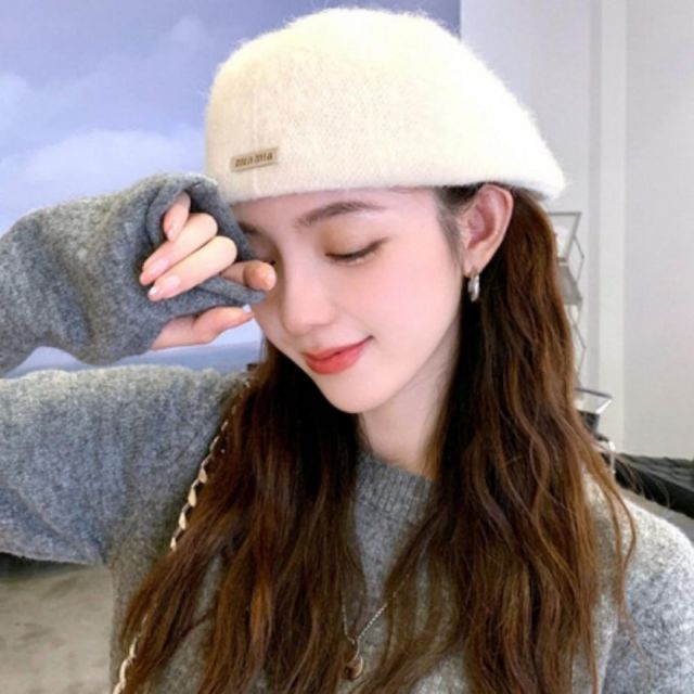 여성 울 소재 빵모자 겨울 데일리 화가모자 베레모 모직 벙거지 캡 모자