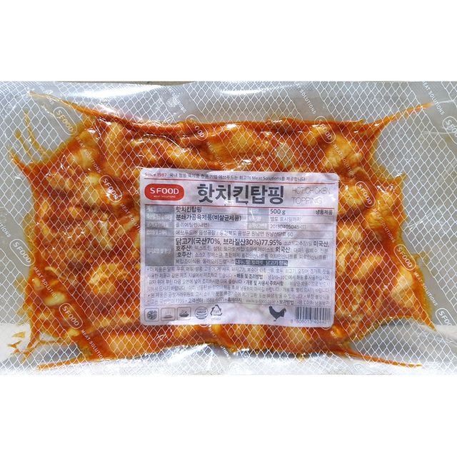 치킨토핑(핫 에쓰푸드 500g) X20 토핑용돼지고기 토핑