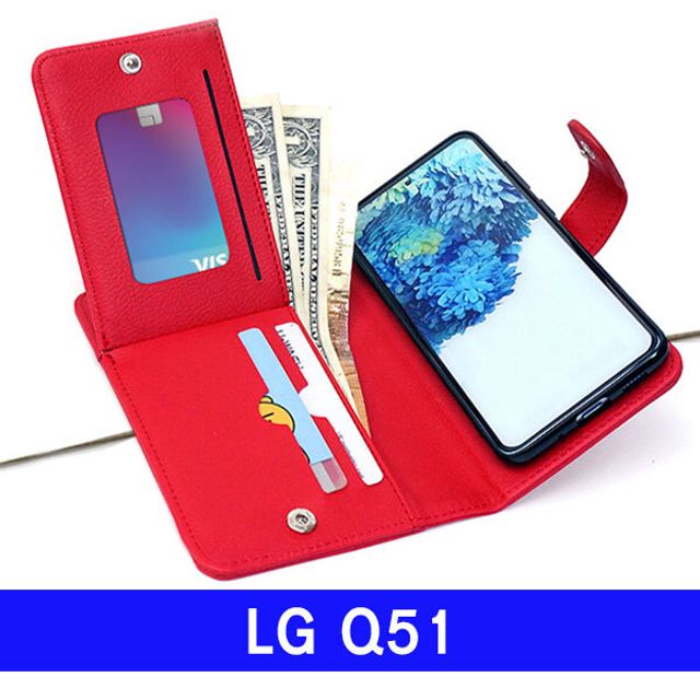 LG Q51 summit히든지갑 Q510 케이스 - 내구성 강화 디자인