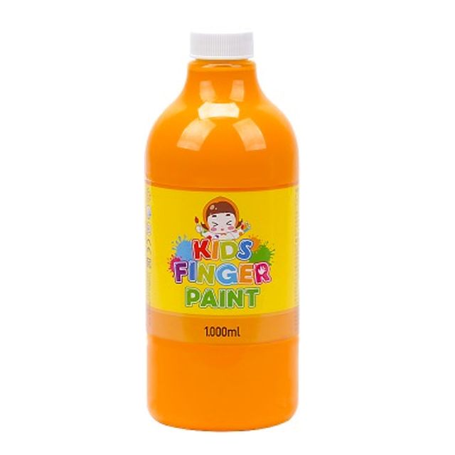 핑거페인트 낱색 1000ml 주황색 미술놀이