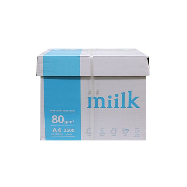 IS miilk A4용지 500X5권 80g 2500장 - 사무 및 인쇄용 고품질 복사지