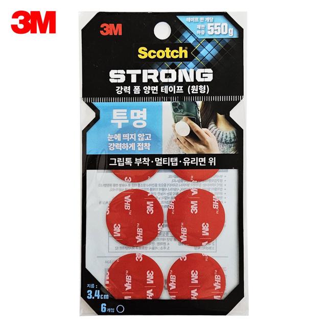 3M 강력 폼 양면테이프 투명6p (CLS34) 스마트톡 부착