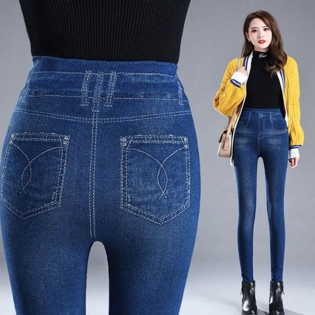 워싱 진청 팬츠 쫄바지 레깅스 흑청 데님 블랙 페이크