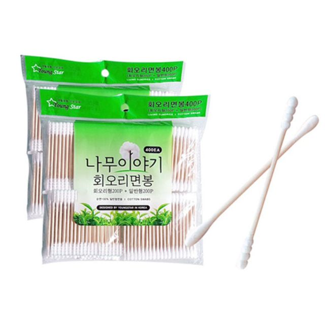 면봉 일회용 가정용 회오리 일반 400P